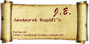 Jandaurek Bogdán névjegykártya